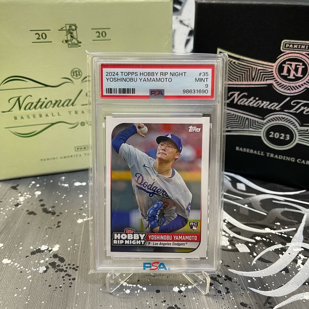 2024 Topps Hobby Rip Night YOSHINOBU YAMAMOTO Rookie PSA 9 Dodgers